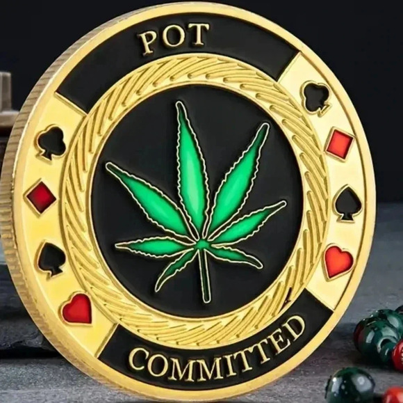 Poker Card Guard Metal Souvenir Chip Coin Poker Game..NWT.. - Picture 4 of 4